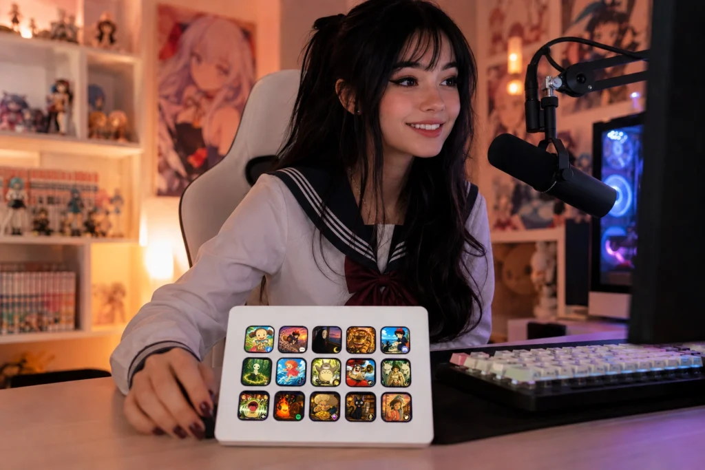 Попередній перегляд іконок Stream Deck в аніме-стилі для VTuber'ів та стрімерів