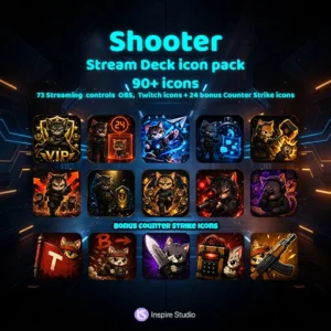 Stream Deck Shooter Icon Pack for Counter-Strike and FPS games