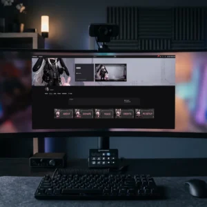 Cyber Gothic Bunny Twitch & YouTube Branding Kit preview featuring a gothic bunny streamer character, Twitch banner, YouTube banner, offline screen, and matching profile panels with a dark cyber aesthetic and pink neon accents
