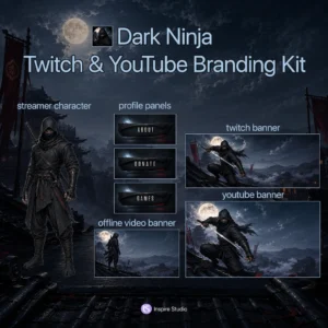 Dark Ninja Twitch YouTube Branding Kit preview